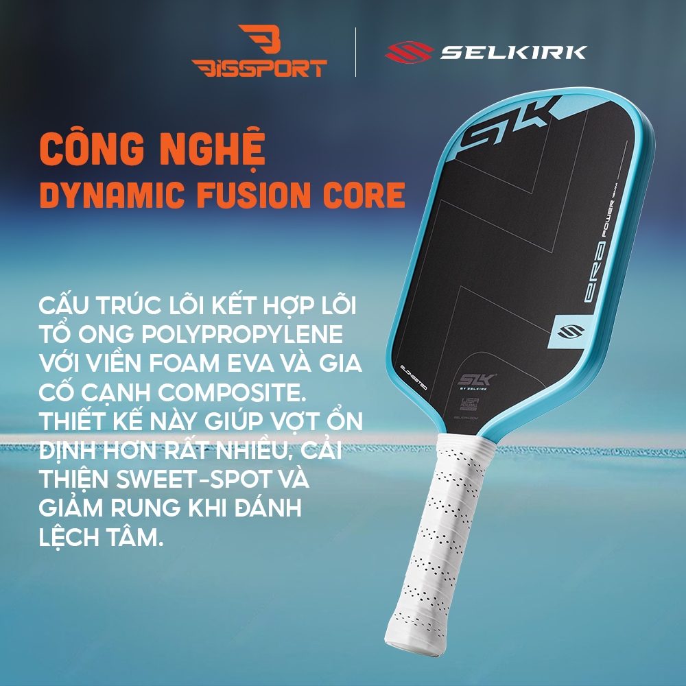 Vợt Pickleball SLK ERA Chính Hãng - 16mm - Xanh Neon - Bên Bỉ - Toàn Diện - Ổn Định - Độ Xoáy Bóng Cao - Mặt Siêu Nhám